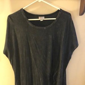 LuLaRoe 2XL Black Acid Wash Maria Dress